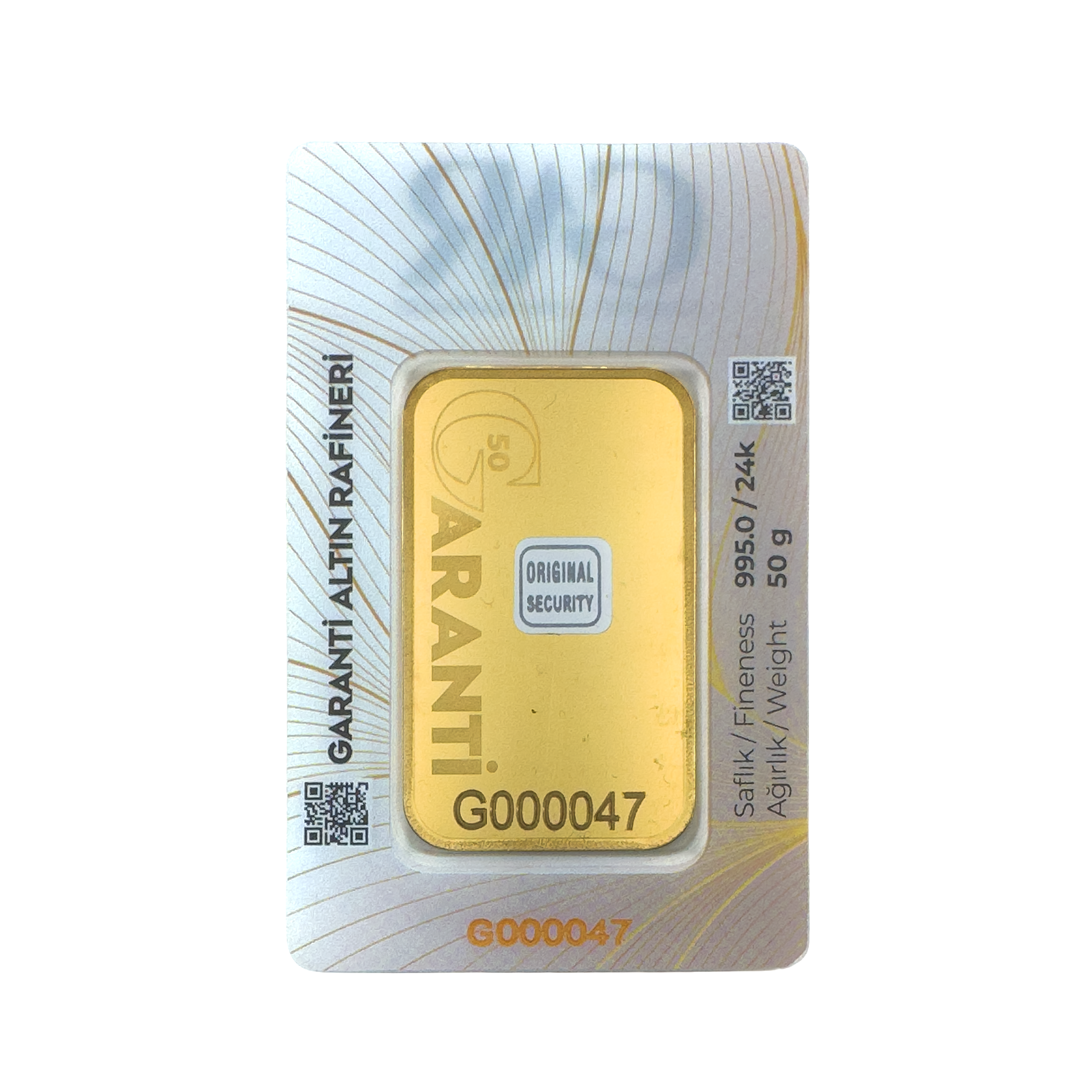 50 gr 24 Ayar GAR Gram Altın